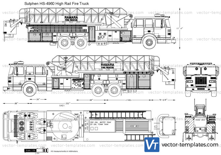 Sutphen HS-4960 High Rail Fire Truck