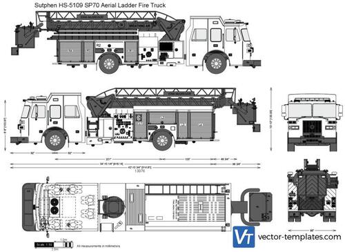 Sutphen HS-5109 SP70 Aerial Ladder FIre Truck