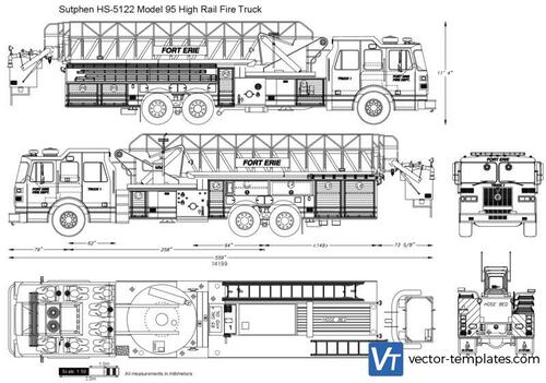 Sutphen HS-5122 Model 95 High Rail Fire Truck