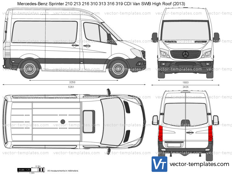 Mercedes-Benz Sprinter 210 213 216 310 313 316 319 CDI Van SWB High Roof