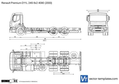 Renault Premium D11L 24S 6x2 4090