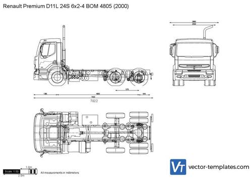 Renault Premium D11L 24S 6x2-4 BOM 4805