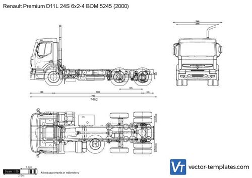 Renault Premium D11L 24S 6x2-4 BOM 5245