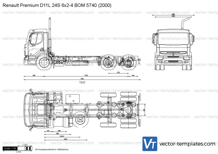 Renault Premium D11L 24S 6x2-4 BOM 5740