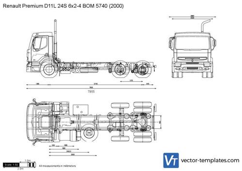 Renault Premium D11L 24S 6x2-4 BOM 5740