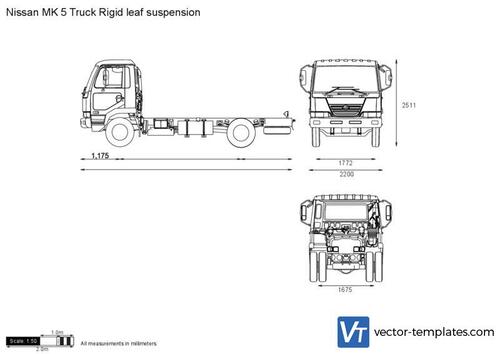 Nissan MK 5 Truck Rigid leaf suspension