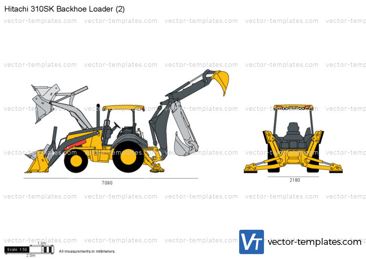 Hitachi 310SK Backhoe Loader (2)