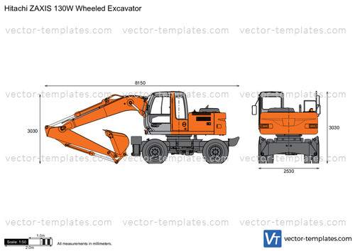 Hitachi ZAXIS 130W Wheeled Excavator