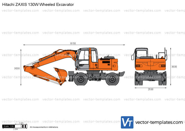 Hitachi ZAXIS 130W Wheeled Excavator