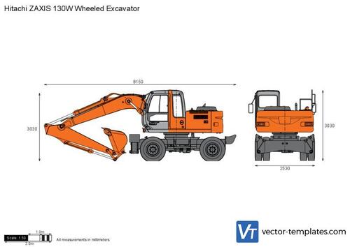 Hitachi ZAXIS 130W Wheeled Excavator