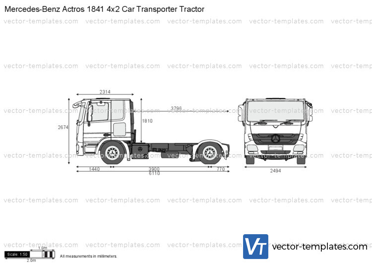 Mercedes-Benz Actros 1841 4x2 Car Transporter Tractor