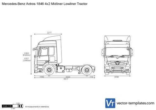 Mercedes-Benz Actros 1846 4x2 Midliner Lowliner Tractor