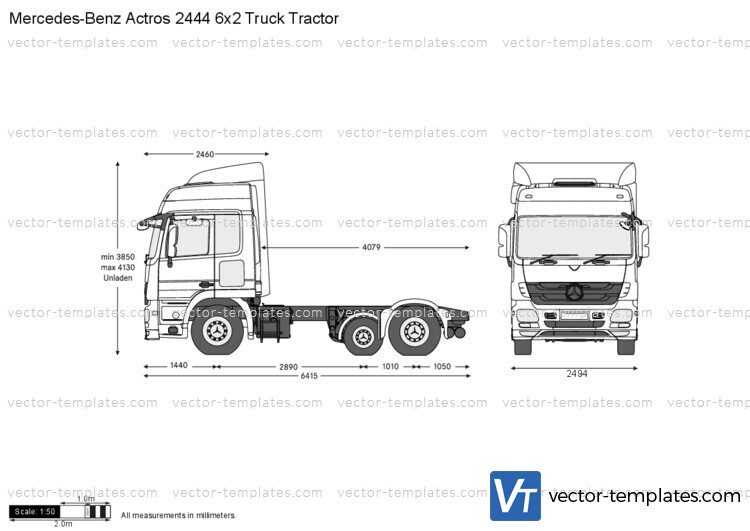 Mercedes-Benz Actros 2444 6x2 Truck Tractor