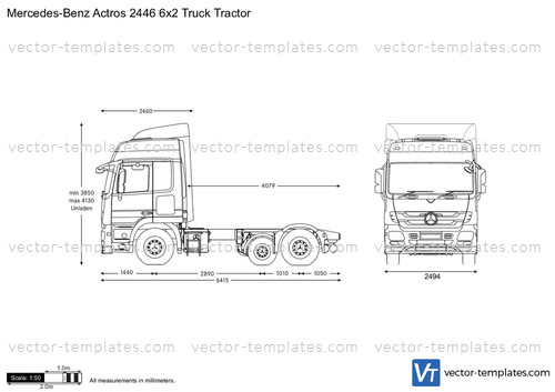 Mercedes-Benz Actros 2446 6x2 Truck Tractor