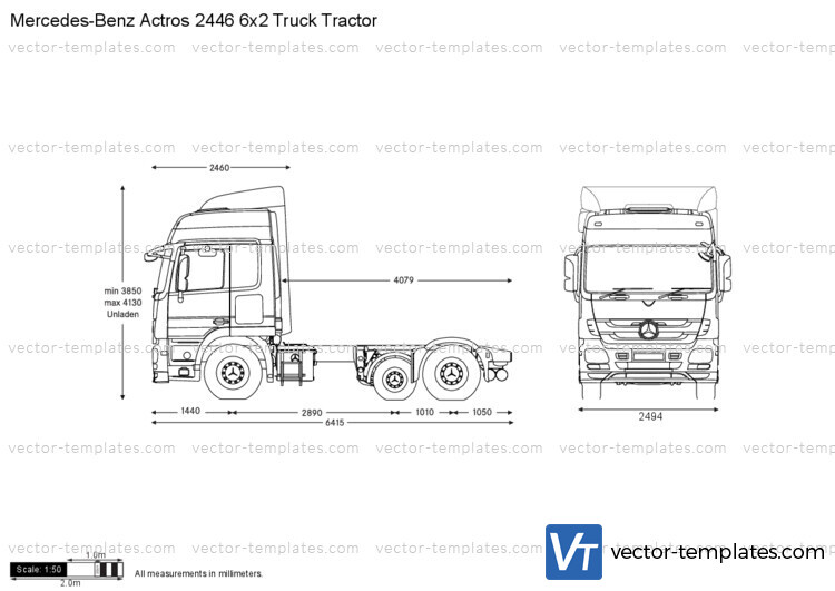 Mercedes-Benz Actros 2446 6x2 Truck Tractor