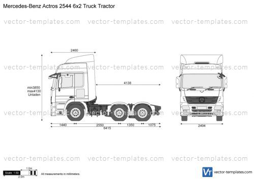 Mercedes-Benz Actros 2544 6x2 Truck Tractor