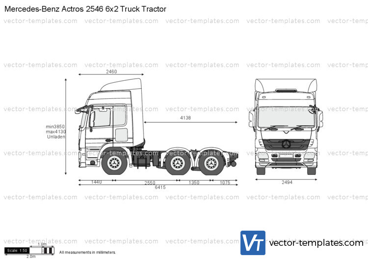 Mercedes-Benz Actros 2546 6x2 Truck Tractor