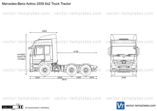 Mercedes-Benz Actros 2555 6x2 Truck Tractor