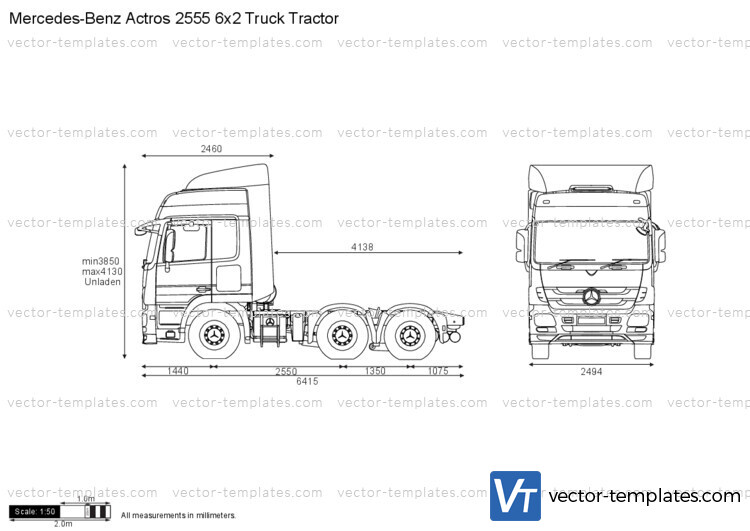 Mercedes-Benz Actros 2555 6x2 Truck Tractor