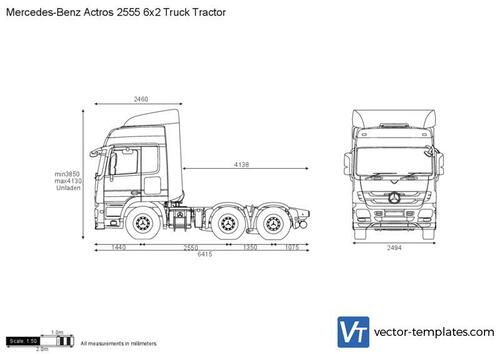 Mercedes-Benz Actros 2555 6x2 Truck Tractor