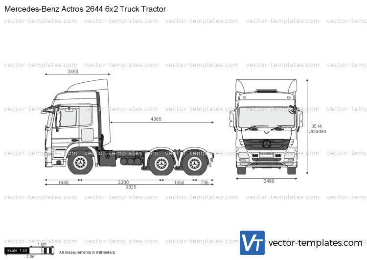 Mercedes-Benz Actros 2644 6x2 Truck Tractor