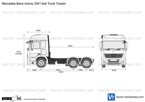 Mercedes-Benz Actros 3351 6x4 Truck Tractor