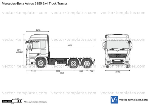 Mercedes-Benz Actros 3355 6x4 Truck Tractor
