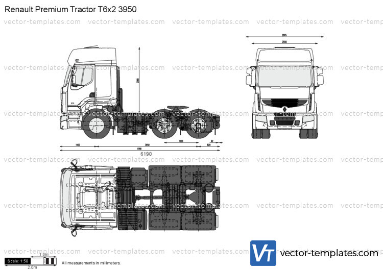 Renault Premium Tractor T6x2 3950