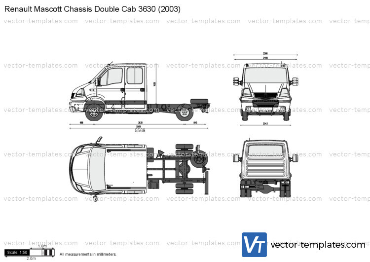 Renault Mascott Chassis Double Cab 3630