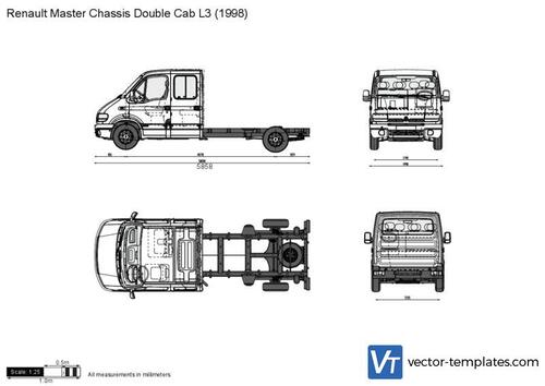 Renault Master Chassis Double Cab L3