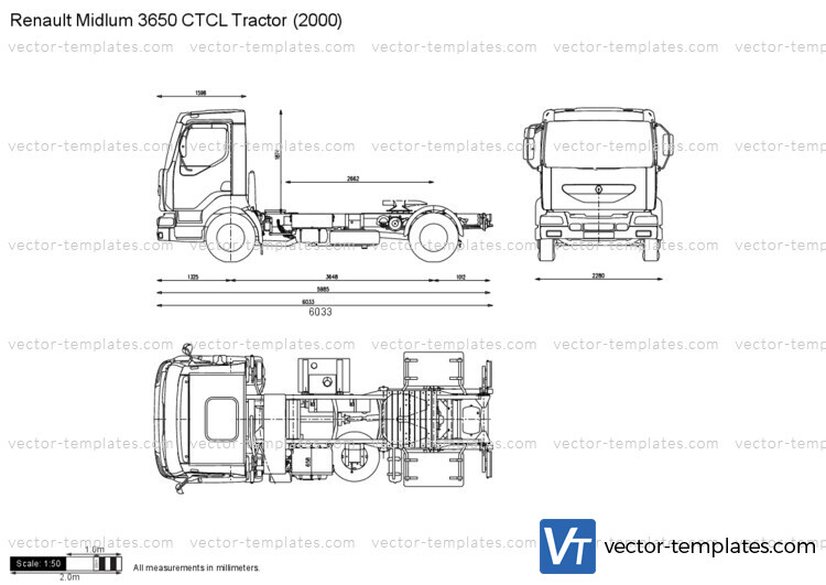 Renault Midlum 3650 CTCL Tractor