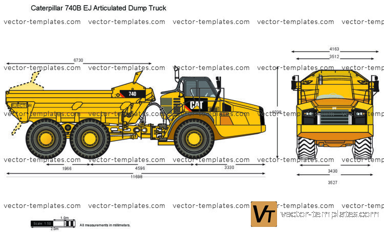 Caterpillar 740B EJ Articulated Dump Truck