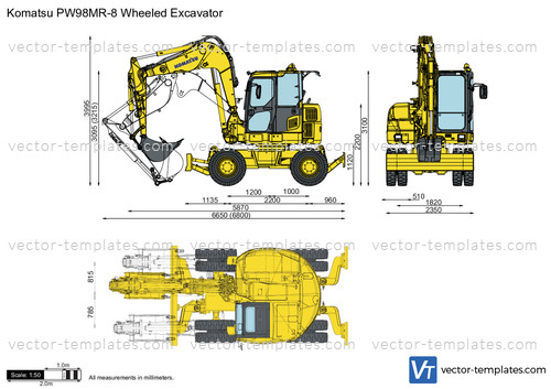 Komatsu PW98MR-8 Wheeled Excavator