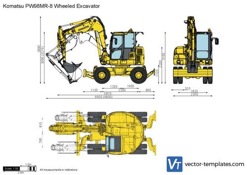 Komatsu PW98MR-8 Wheeled Excavator