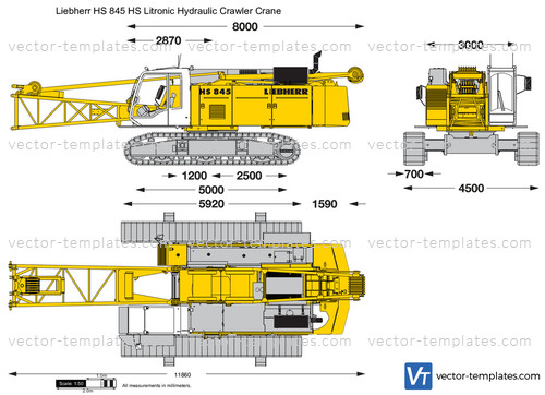 Liebherr HS 845 HS Litronic Hydraulic Crawler Crane