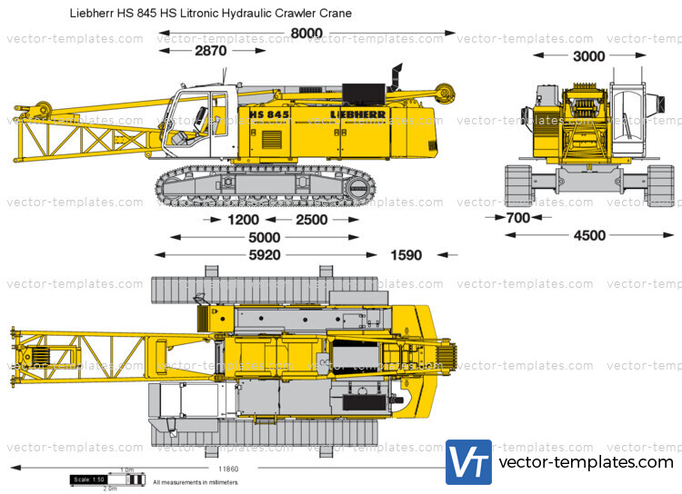 Liebherr HS 845 HS Litronic Hydraulic Crawler Crane