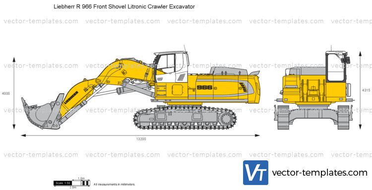 Liebherr R 966 Front Shovel Litronic Crawler Excavator