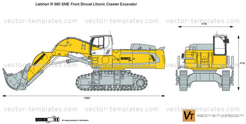 Liebherr R 980 SME Front Shovel Litronic Crawler Excavator