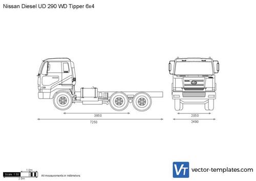 Nissan Diesel UD 290 WD Tipper 6x4