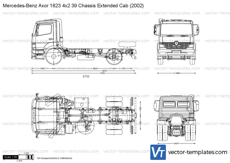 Mercedes-Benz Axor 1823 4x2 39 Chassis Extended Cab