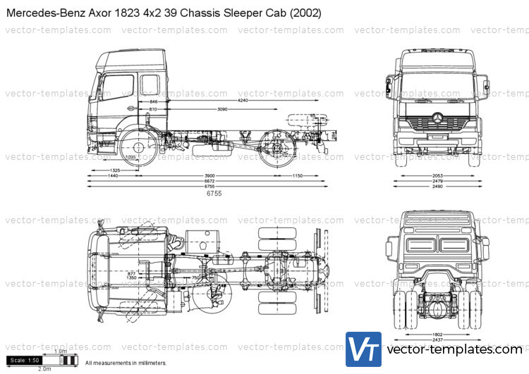 Mercedes-Benz Axor 1823 4x2 39 Chassis Sleeper Cab