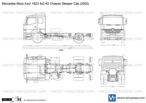 Mercedes-Benz Axor 1823 4x2 42 Chassis Sleeper Cab