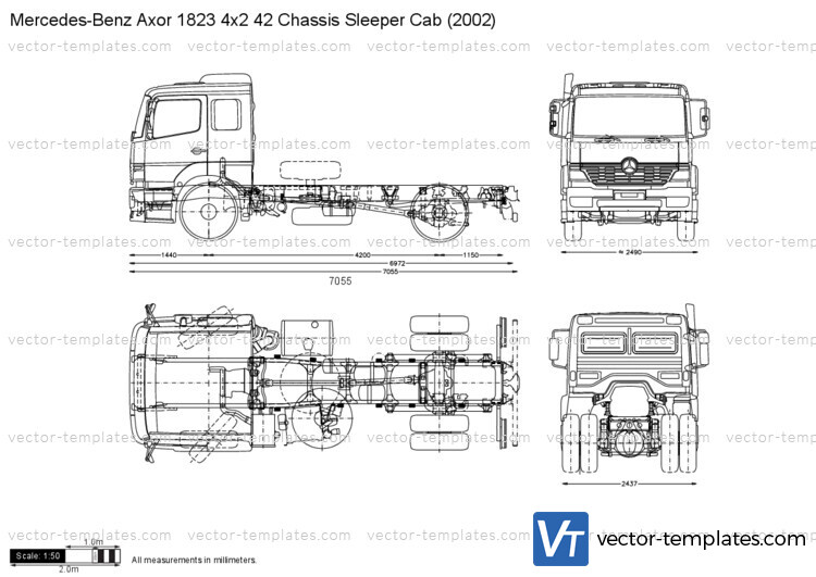 Mercedes-Benz Axor 1823 4x2 42 Chassis Sleeper Cab