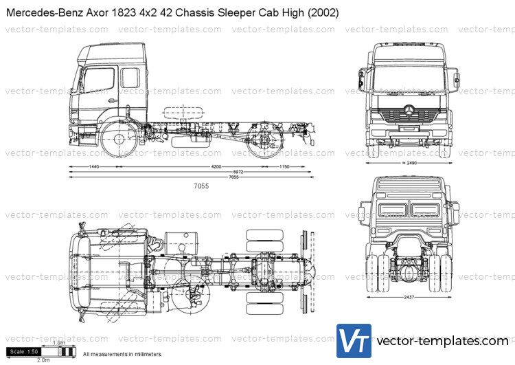 Mercedes-Benz Axor 1823 4x2 42 Chassis Sleeper Cab High