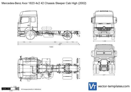 Mercedes-Benz Axor 1823 4x2 42 Chassis Sleeper Cab High