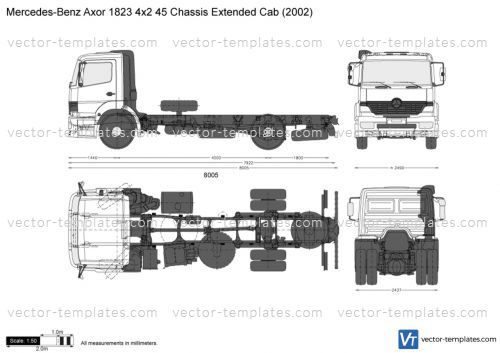 Mercedes-Benz Axor 1823 4x2 45 Chassis Extended Cab