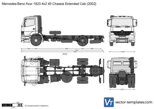 Mercedes-Benz Axor 1823 4x2 45 Chassis Extended Cab