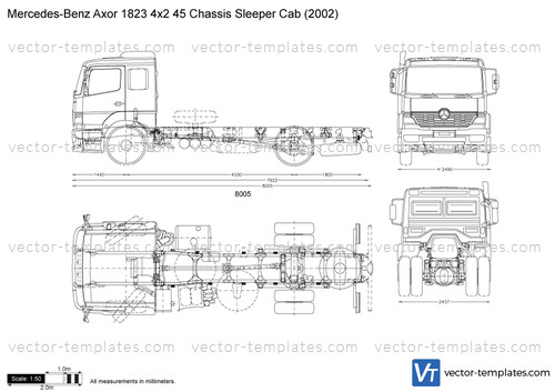 Mercedes-Benz Axor 1823 4x2 45 Chassis Sleeper Cab