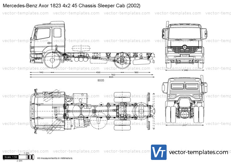 Mercedes-Benz Axor 1823 4x2 45 Chassis Sleeper Cab