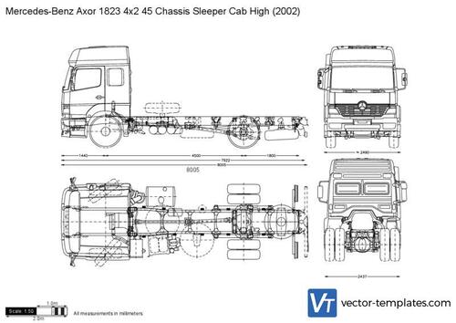 Mercedes-Benz Axor 1823 4x2 45 Chassis Sleeper Cab High